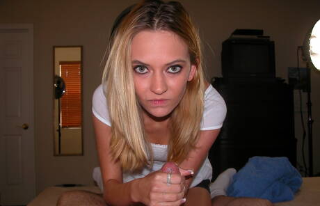 True Amateur Models picture collection featuring Michelle in tugjob scene